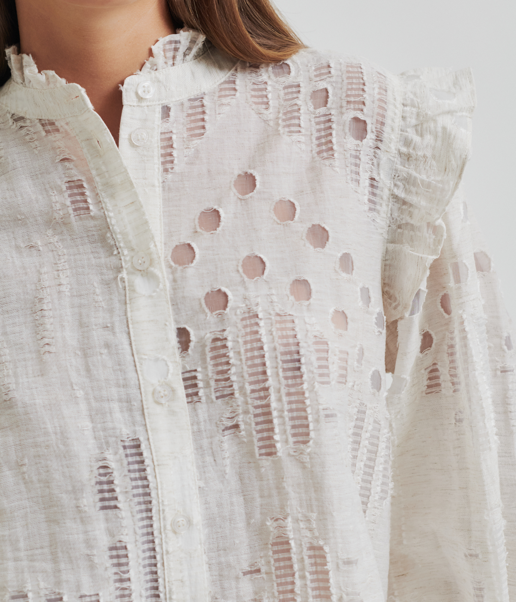 Nete Frill Shirt (1044 Coconut Milk)