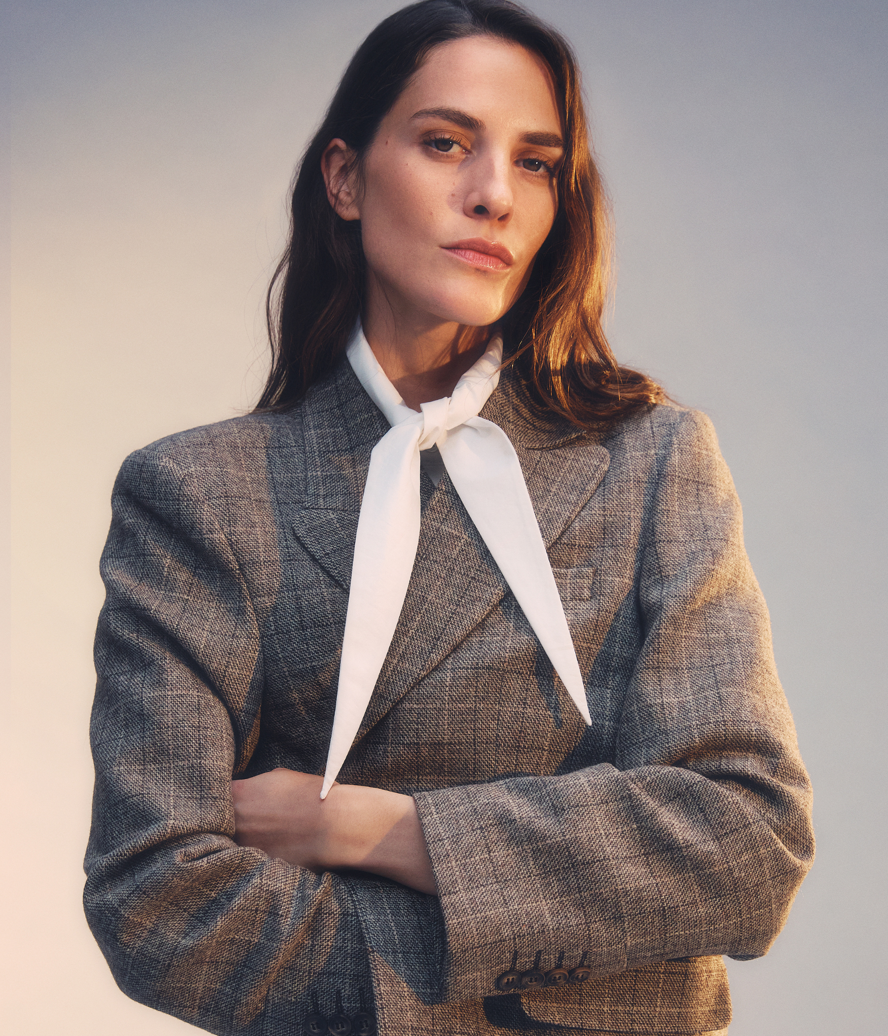 SLFRELAXED SILLE BLAZER. (Delicioso Checks:CHECKS)