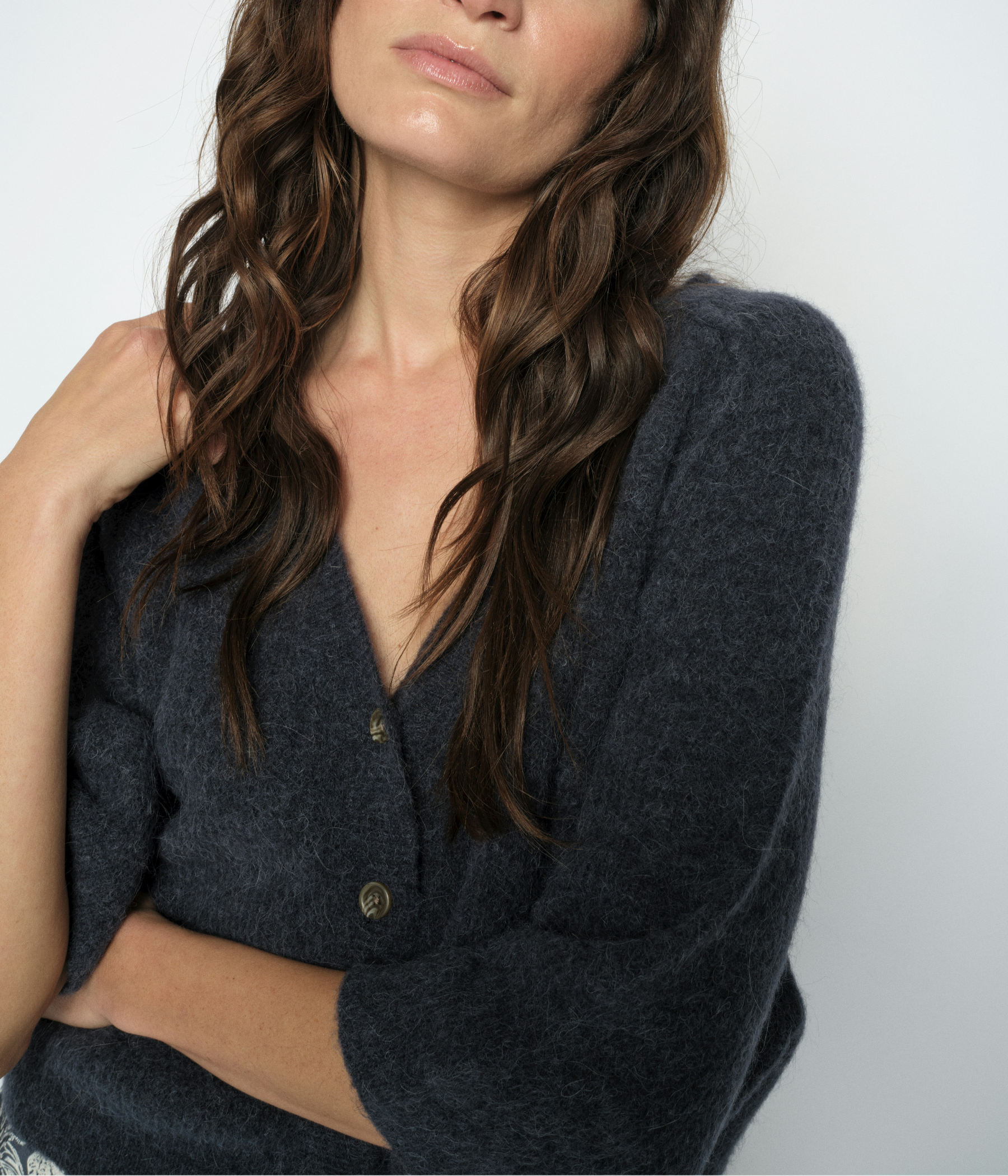 Mmthora Lizet Knit Cardigan (191 India ink)