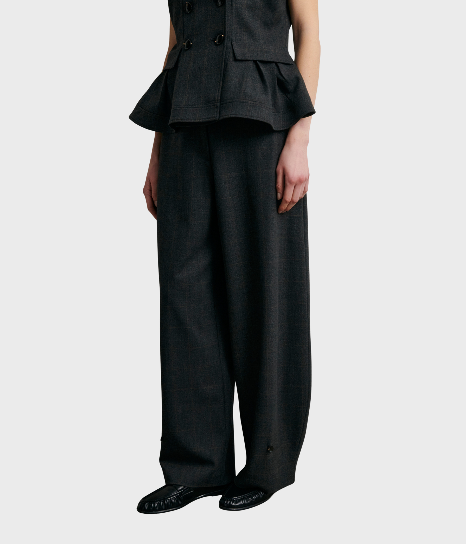 Anjou Trousers (Dark grey melange)