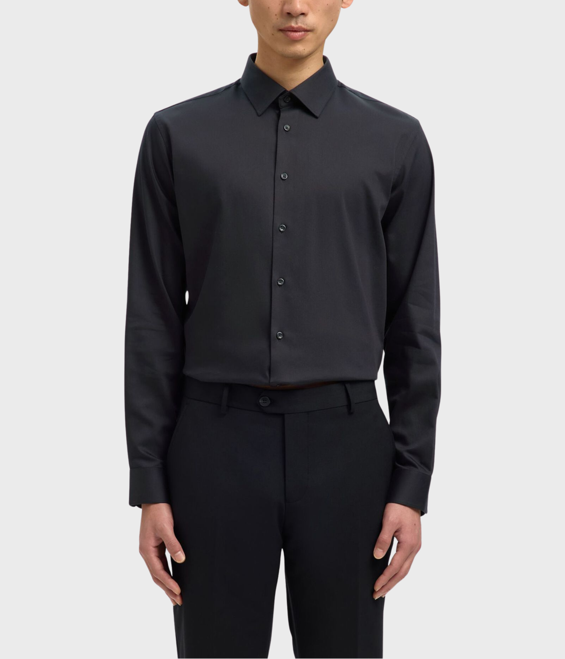 SLHSLIM-PERFORMANCE SHIRT LS NOOS. (Black)