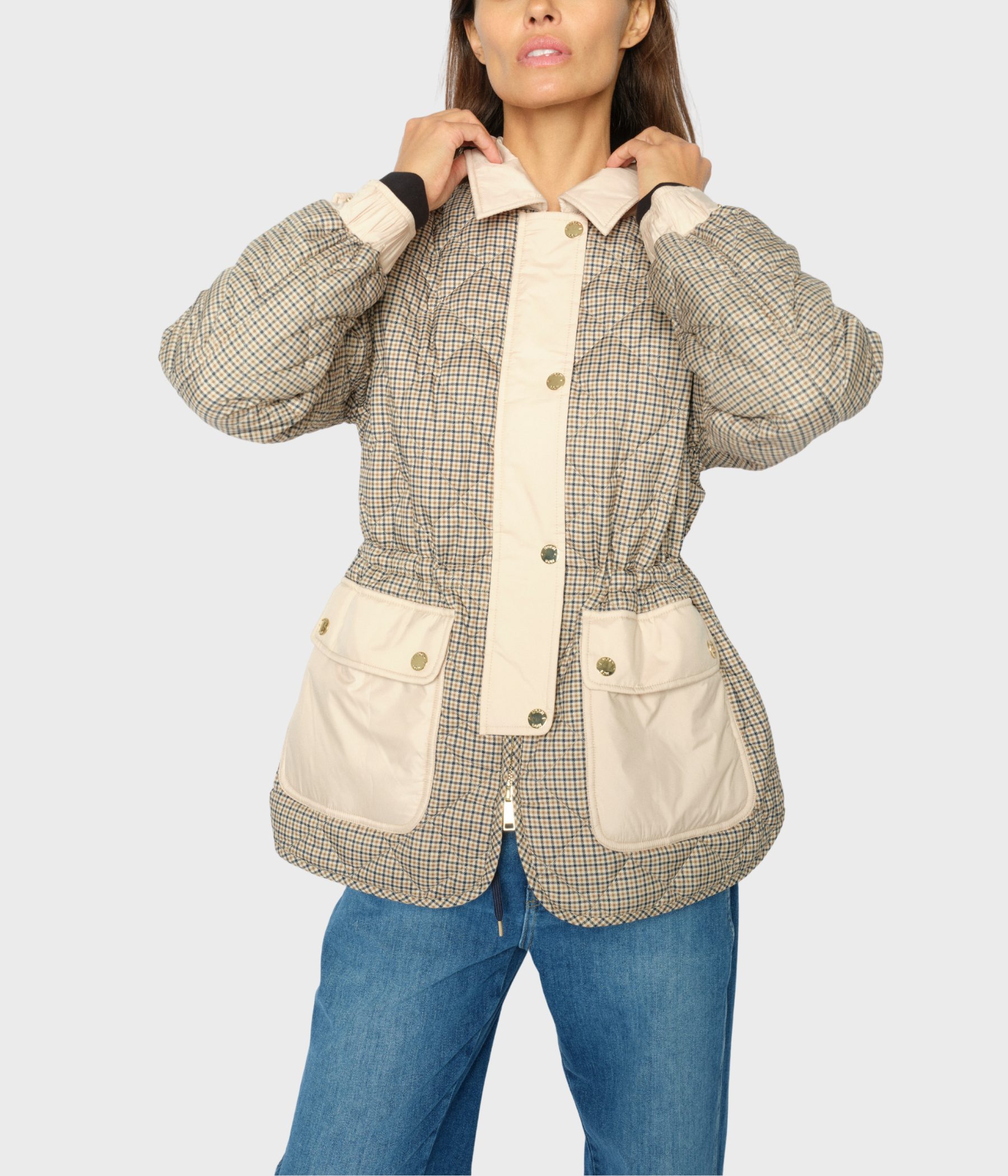 Mmanna Rye Check Jacket (733 Doeskin)