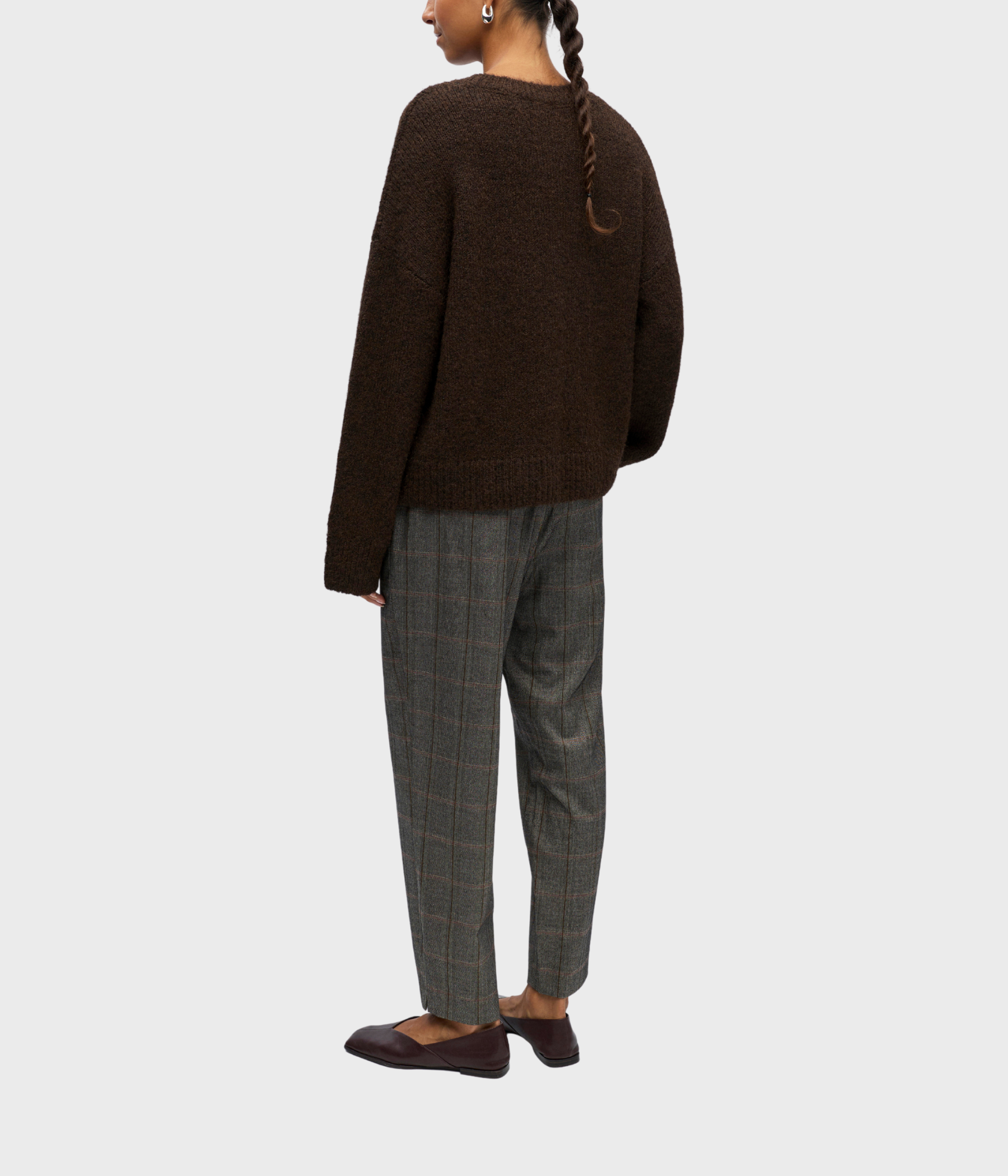 OBJSAGGIA LS LO PULLOVER E WI 24 (Seal Brown Detail:melange)