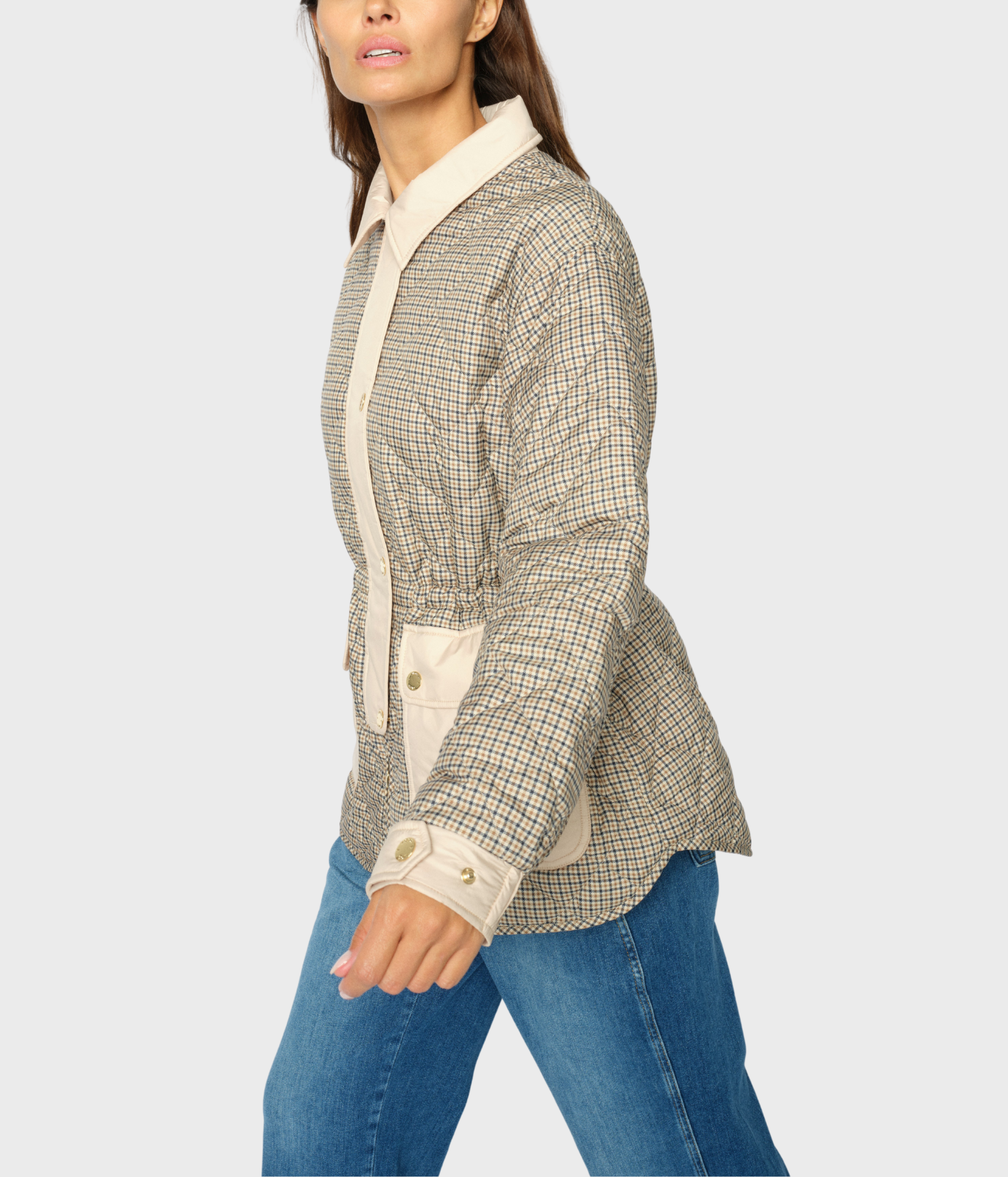 Mmanna Rye Check Jacket (733 Doeskin)