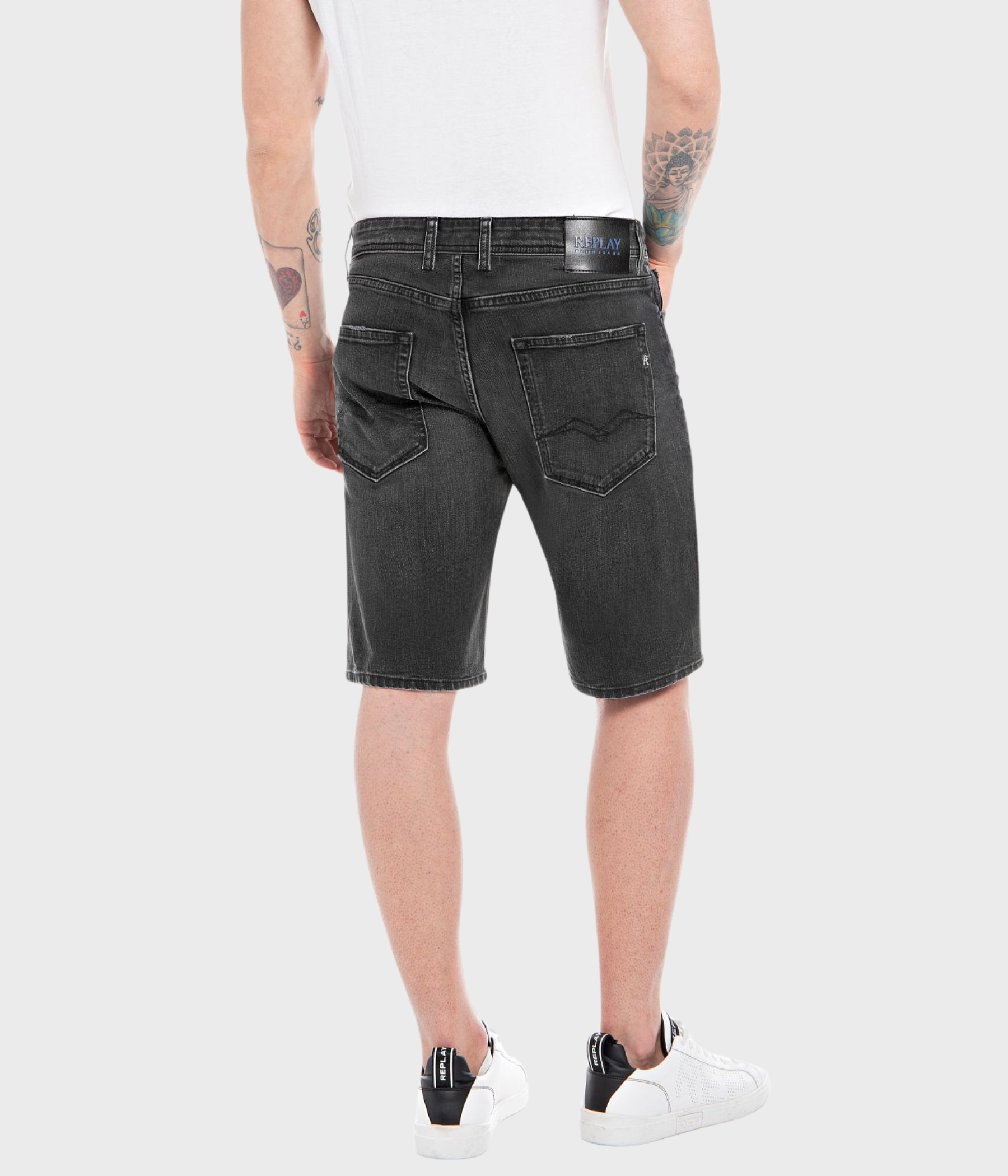Short GROVER SHORT 573 BIO, Sustainable (097 DARK GREY dark wash tone)