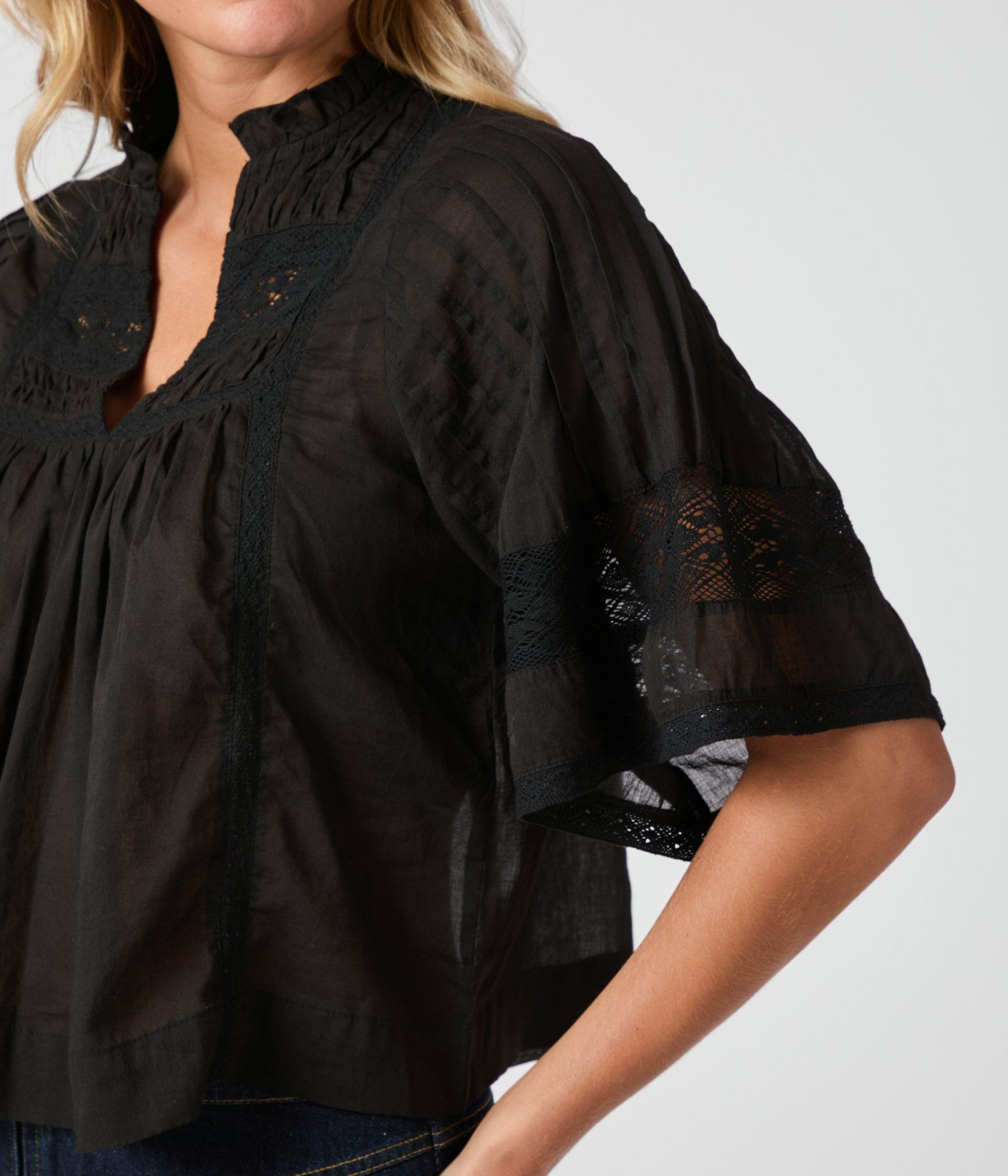Siama S Voile Blouse (100 Black)