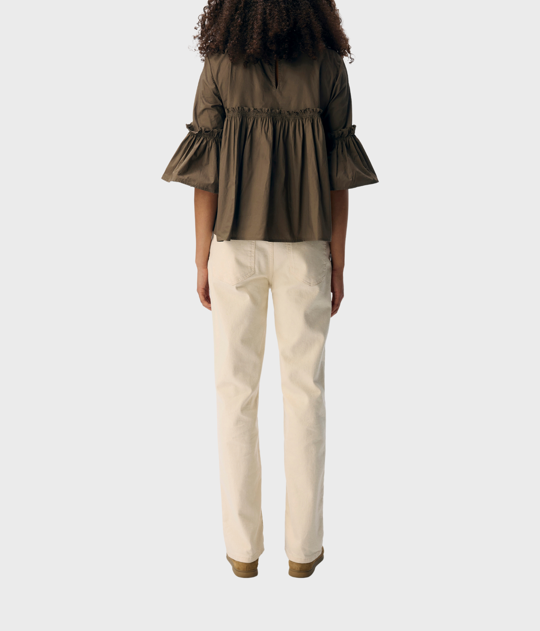 OBJIRA HOPE 3/4 RE O-NECK TOP 141 (Morel)