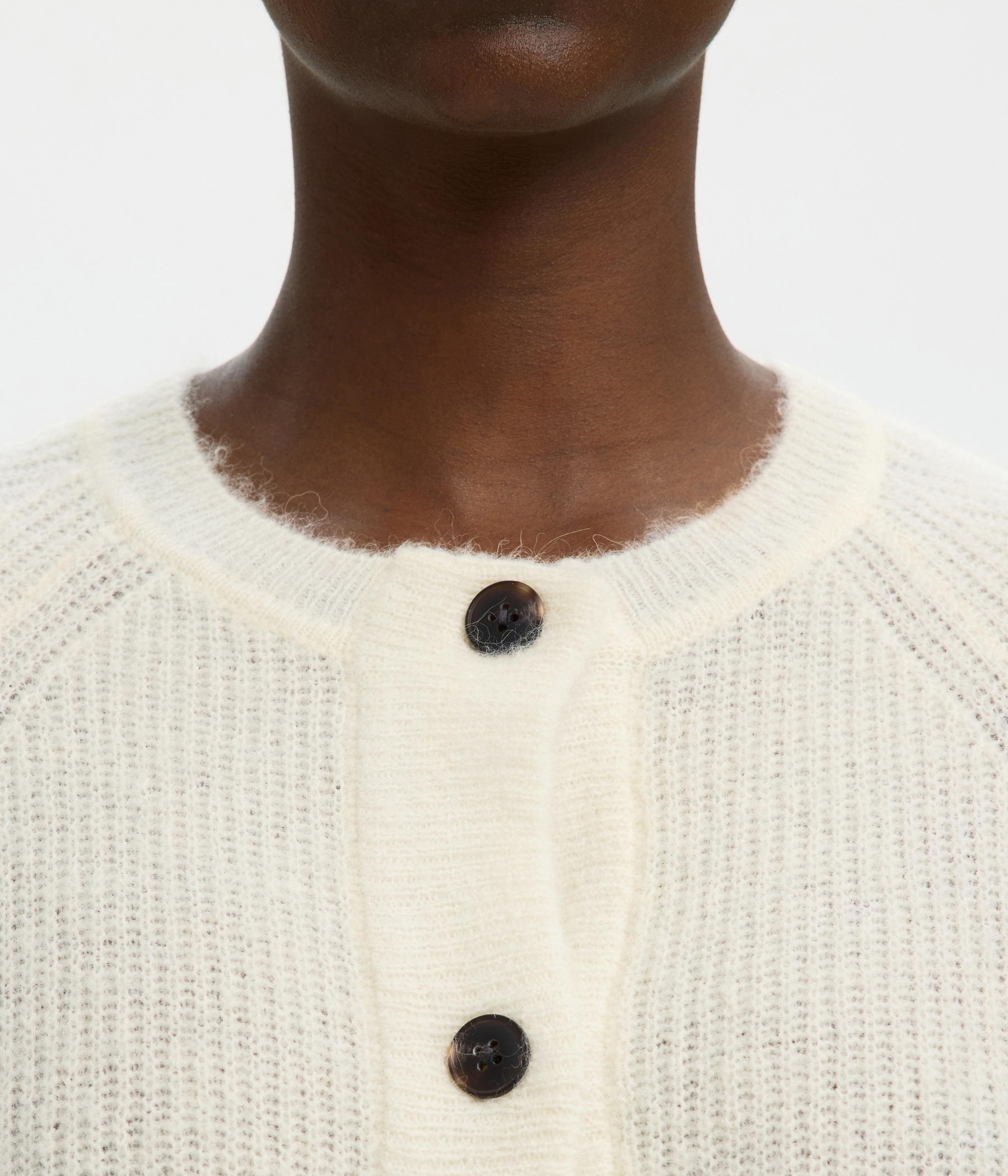 SLFLULU LS KNIT SHORT CARDIGAN NOOS. (Snow White Detail:MELANGE)