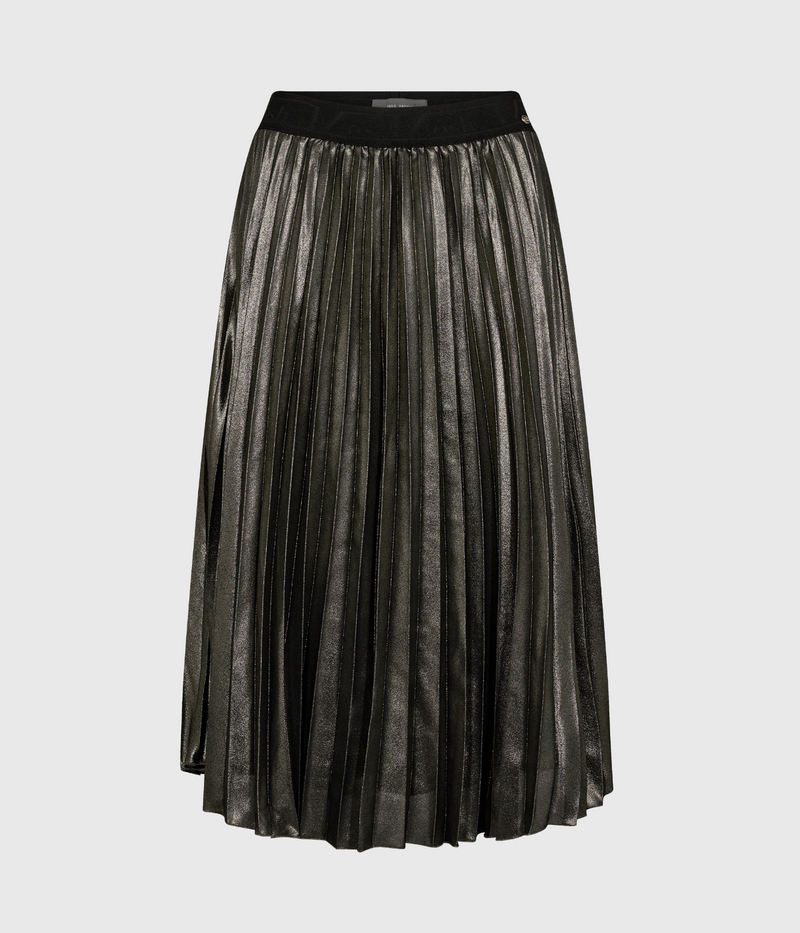 svart/grå plisserad kjol 