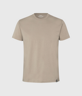 Beige rundhalsad t-shirt