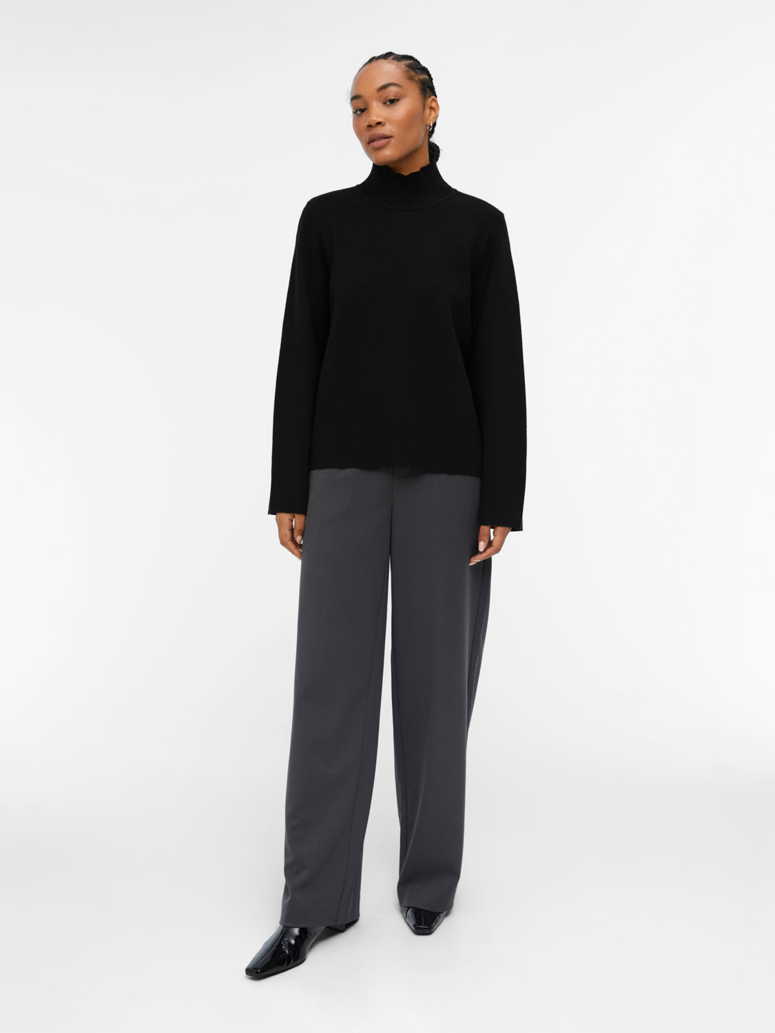 OBJREYNARD SQUARE SLEEVE PULLOVER NOOS (BLACK)