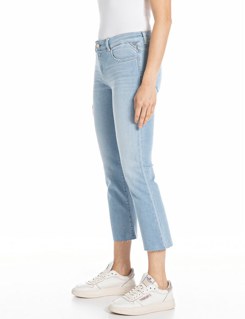 Trousers FAABY FLARE CROP Sustainable (010 LIGHT BLUE light wash tone)