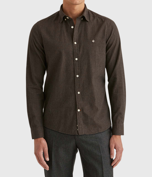 Watts Flannel Shirt - Slim Fit (80 Brown)