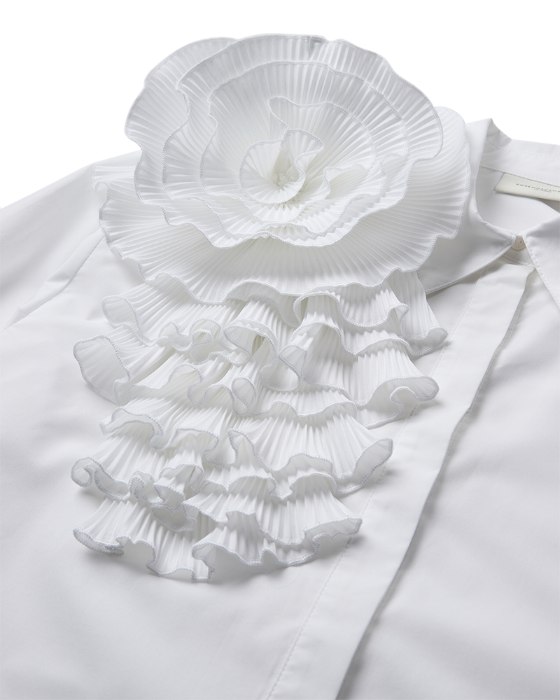 CMPLEAT-FRILL-SHIRT (1010 Bright white)