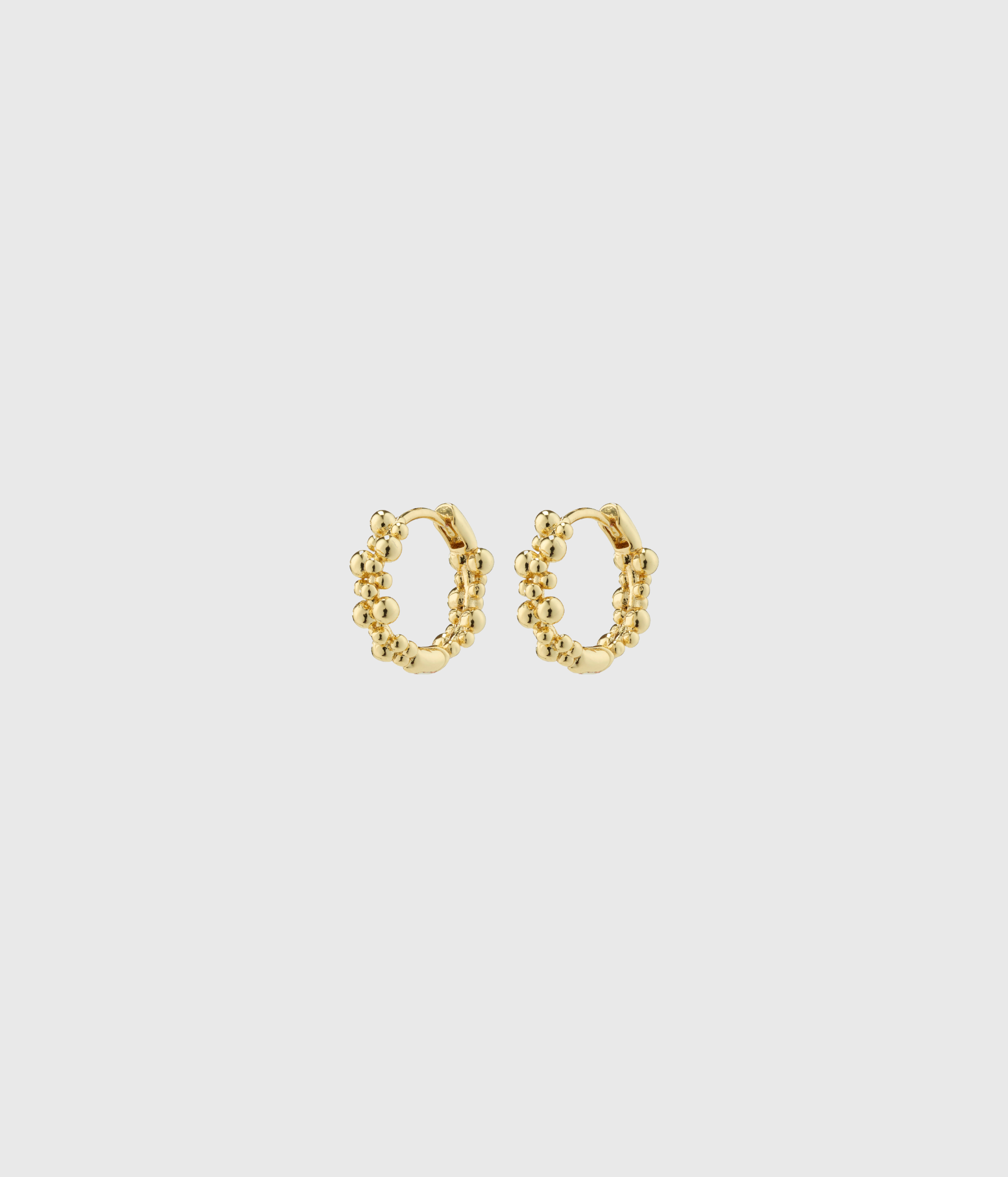 SOLIDARITY Recycled Small Bubbles Hoop Earrings Gold-Plated (Gold Plated)