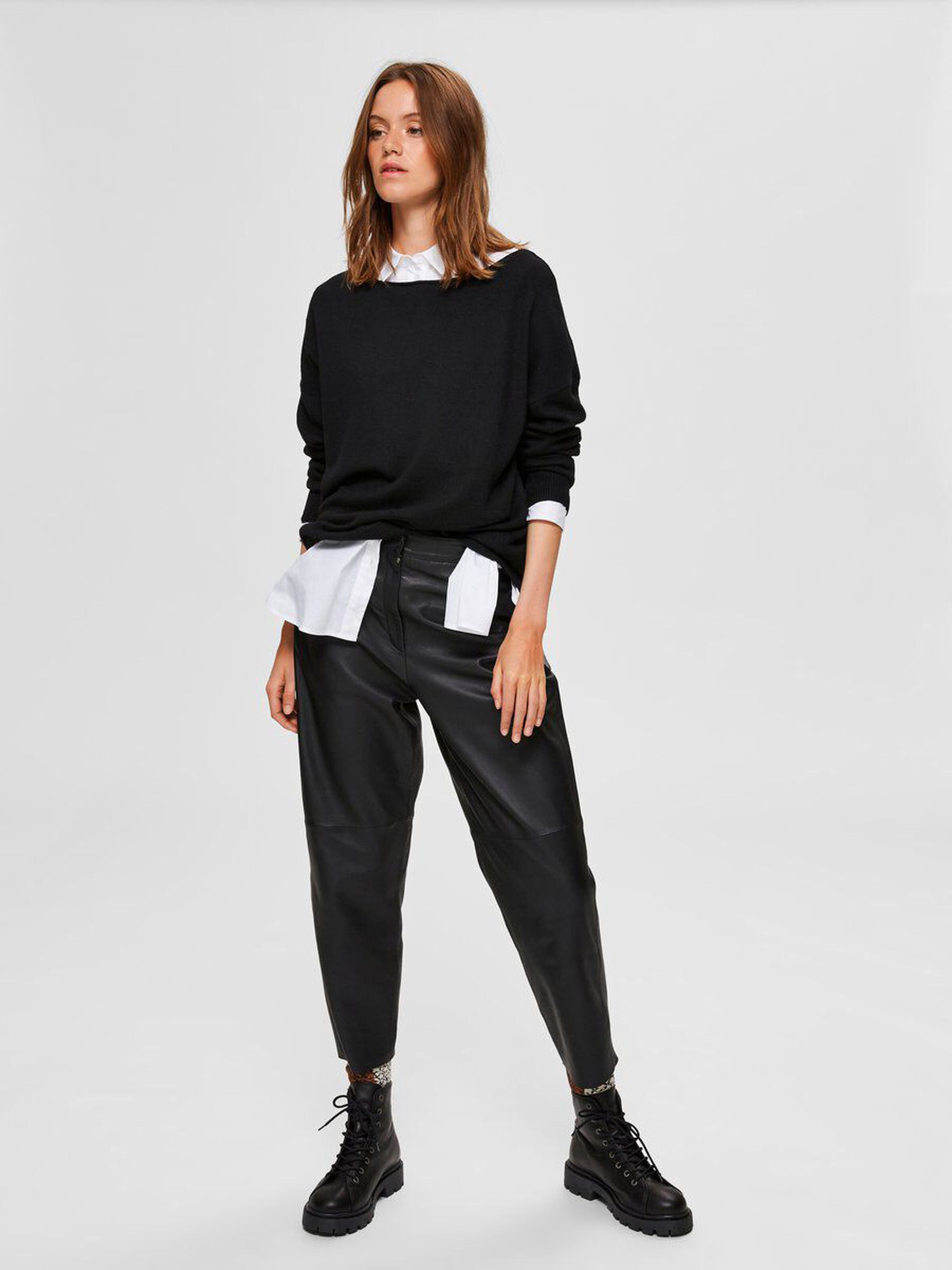 SLFORI LS SIDE ZIP SHIRT B  NOOS (bright white)