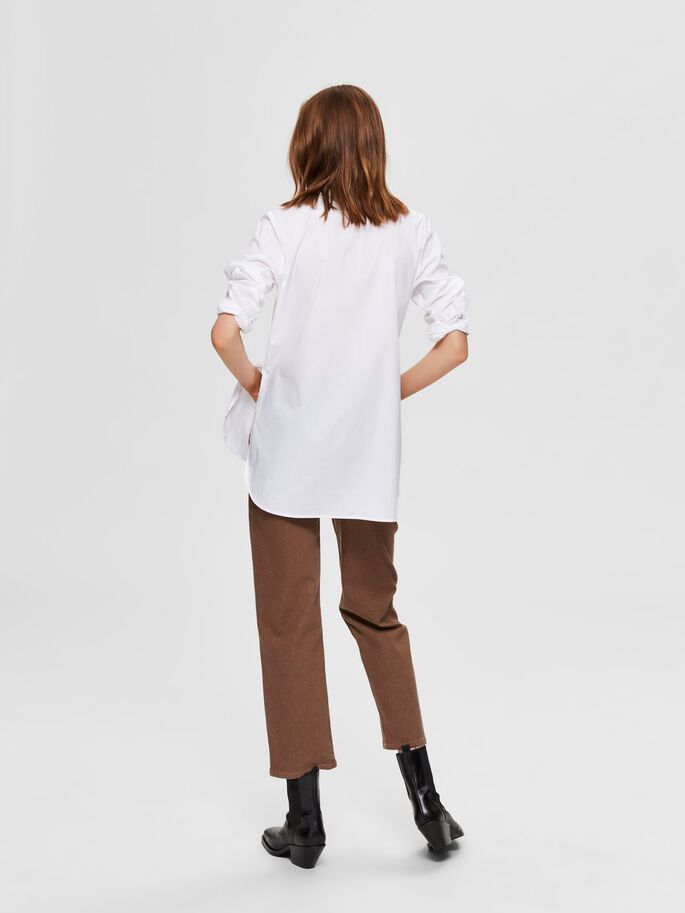 SLFORI LS SIDE ZIP SHIRT B  NOOS (bright white)