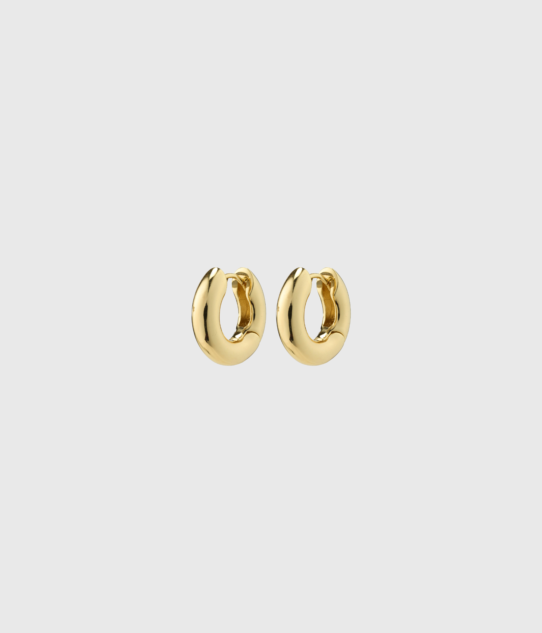 AICA Recycled Chunky Huggie Hoop Earrings Gold-Plated (Gold Plated)