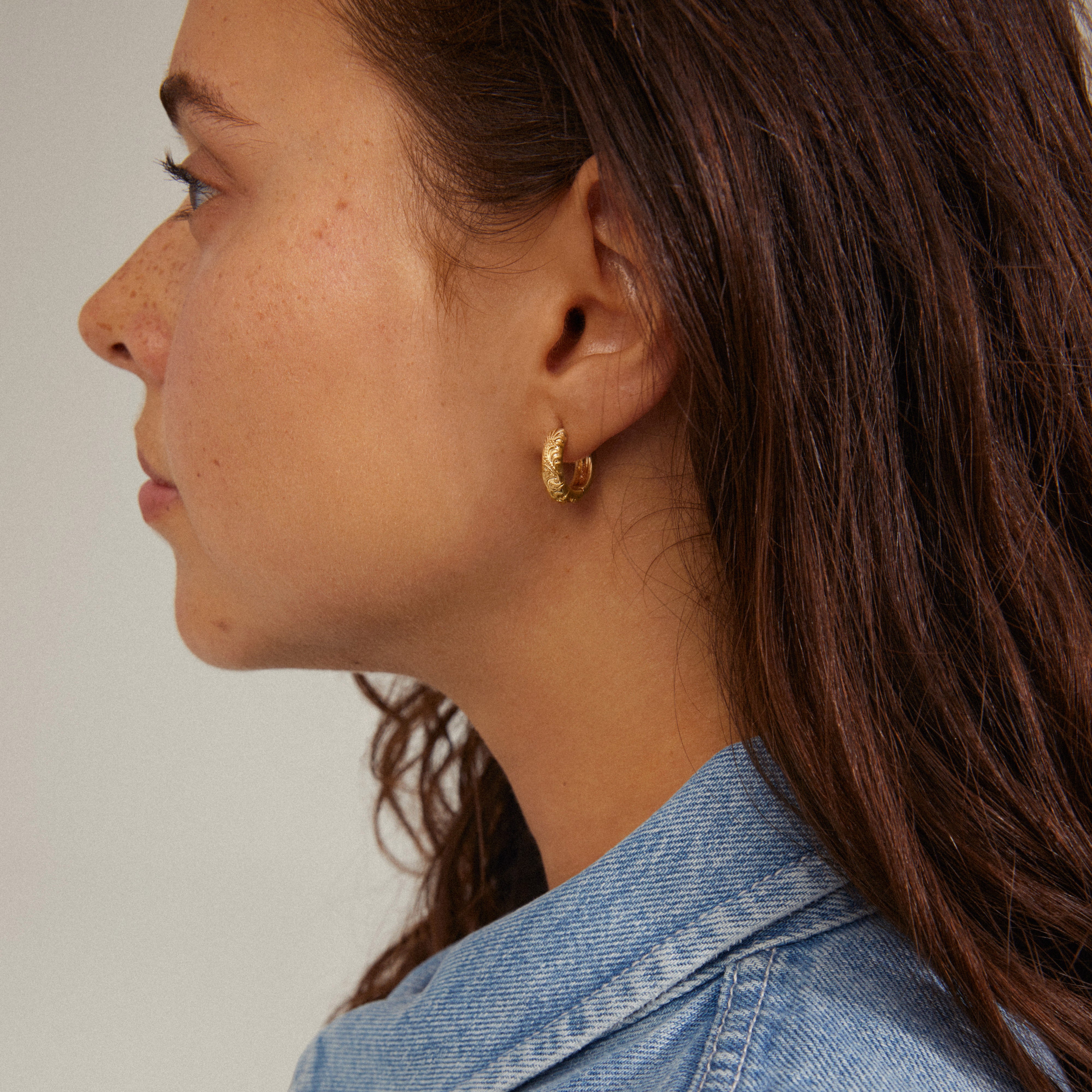 ELFRIDA Recycled Hoop Earrings Gold-Plated (Gold Plated)