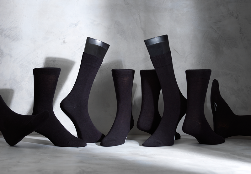 SOCKS 8-P COTTON (115 BLACK)