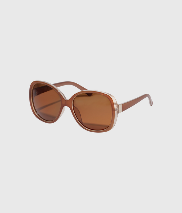 PARKER Retro Oversize Sunglasses (Light Brown)