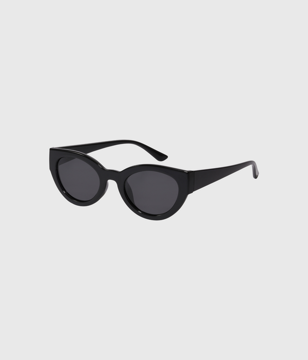 JUNA Recycled Cat-Eye Sunglasses Black (BLACK)