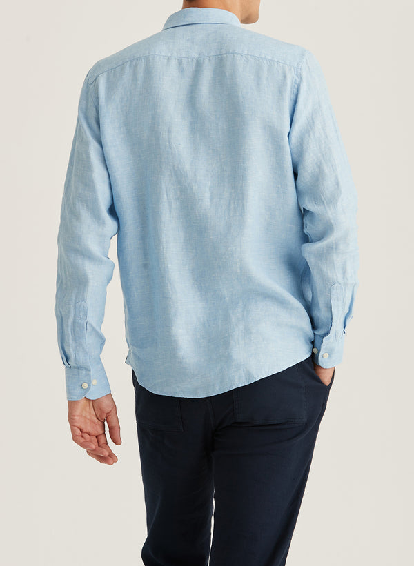 Douglas BD Linen Shirt LS (56 BLUE)