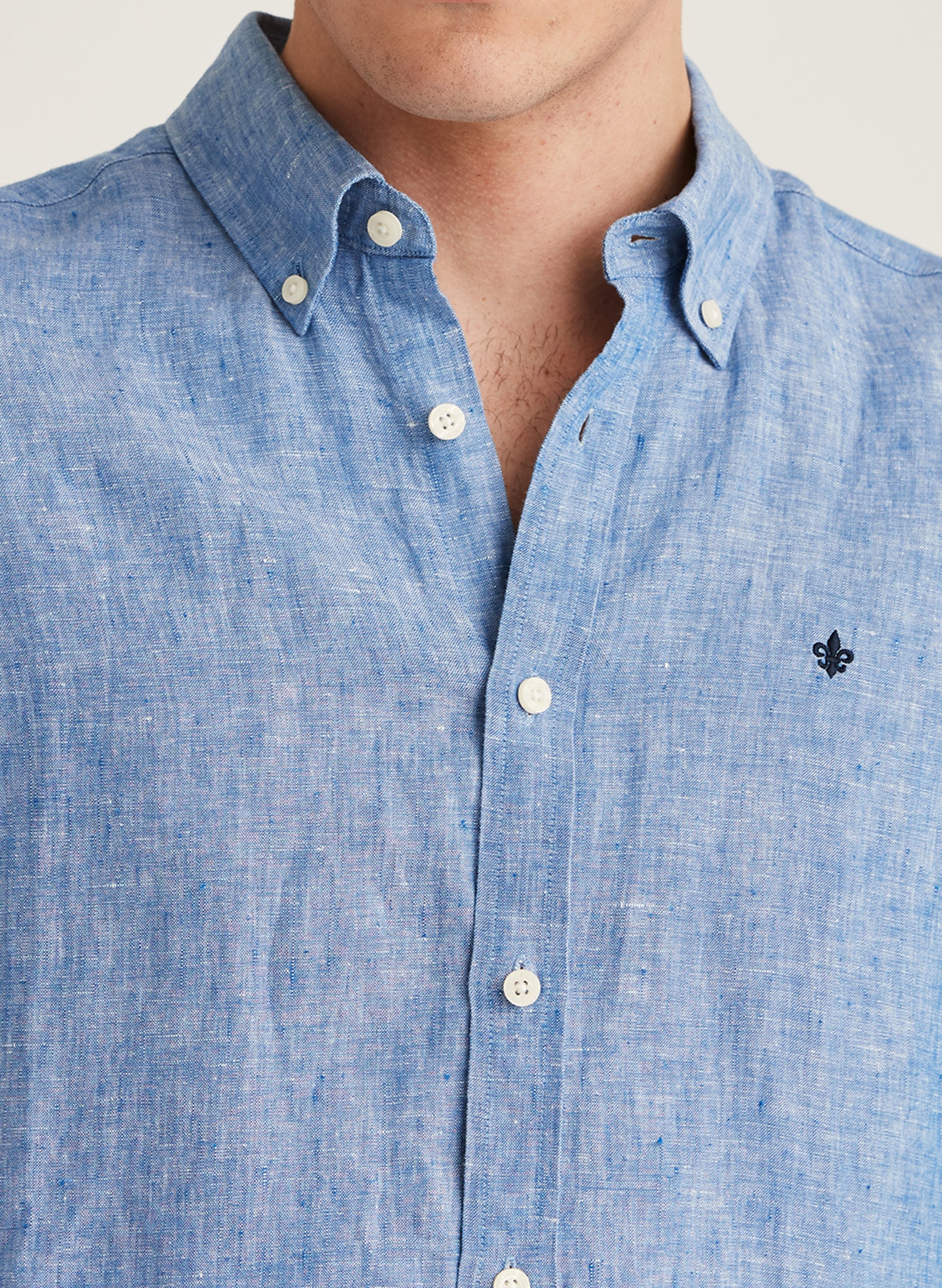 Douglas BD Linen Shirt LS (57 Blue)