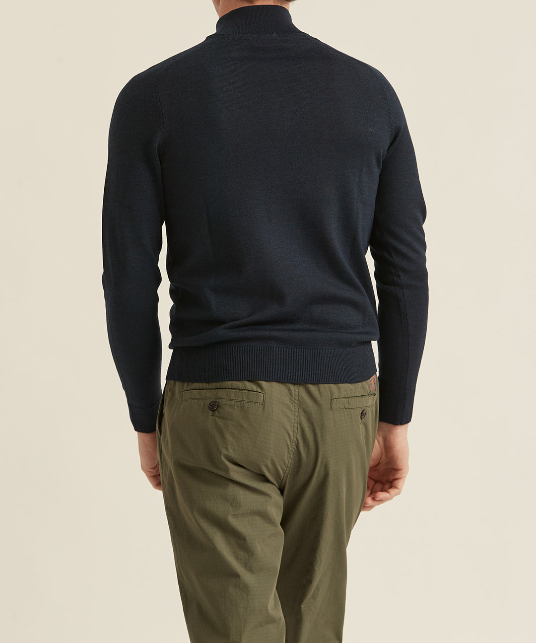 Merino John Zip (60 Navy)