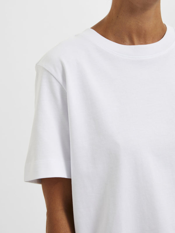 SLFESSENTIAL SS BOXY TEE NOOS (bright white)