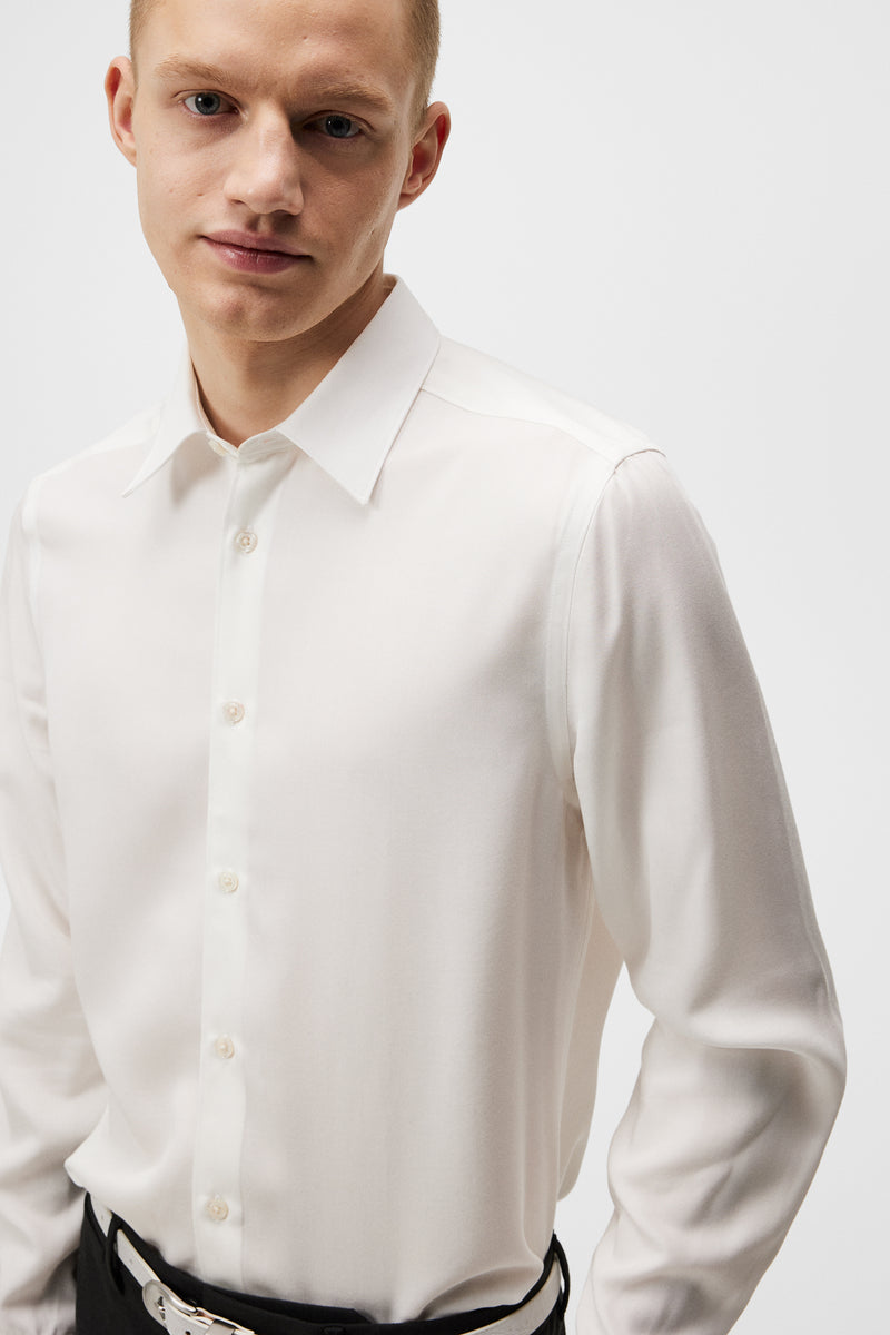 Slim Fit Tencel Shirt (A003 Cloud White)
