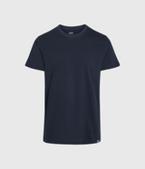 Marinblå t-shirt med rundad halsringning