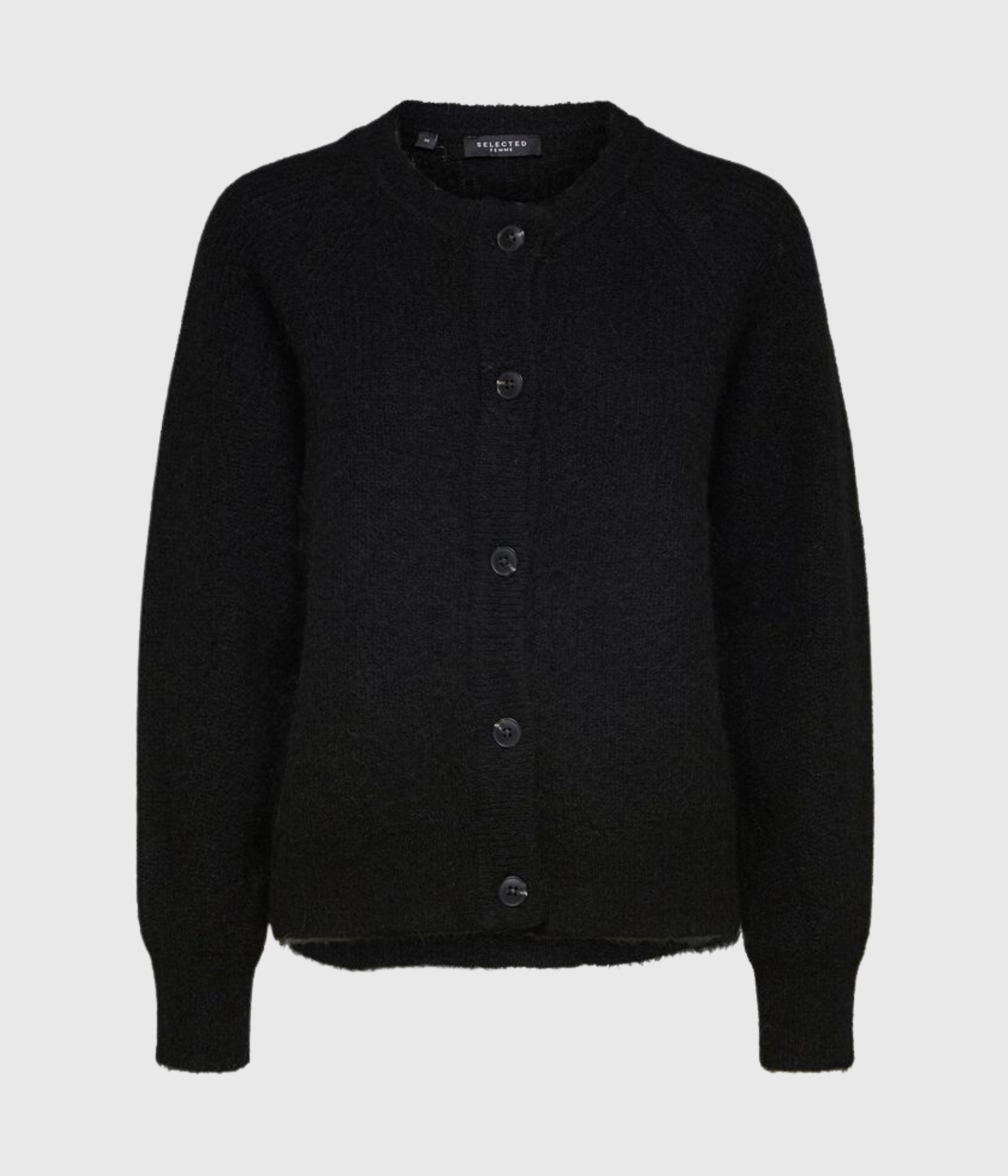 SLFLULU LS KNIT SHORT CARDIGAN NOOS (BLACK)