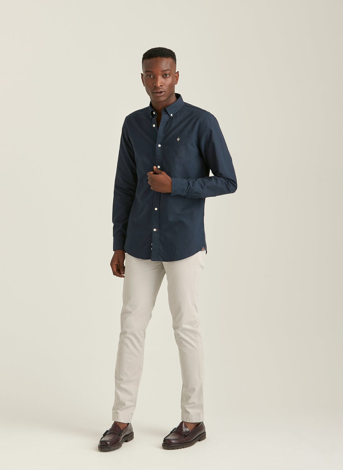 Oxford Button Down Shirt (60 Navy)